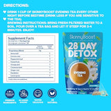 SkinnyBoost caja de té desintoxicante nocturno 14 bolsas para una digestión ligera.