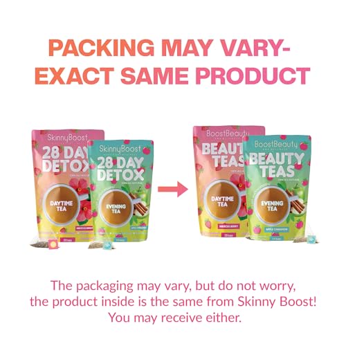 SkinnyBoost Detox Día, caja: envase práctico para la rutina matutina.