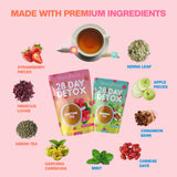 SkinnyBoost Detox Noche, caja: presentación ordenada para la noche.