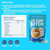 Preparación en taza con SkinnyBoost té para infusión nocturna.