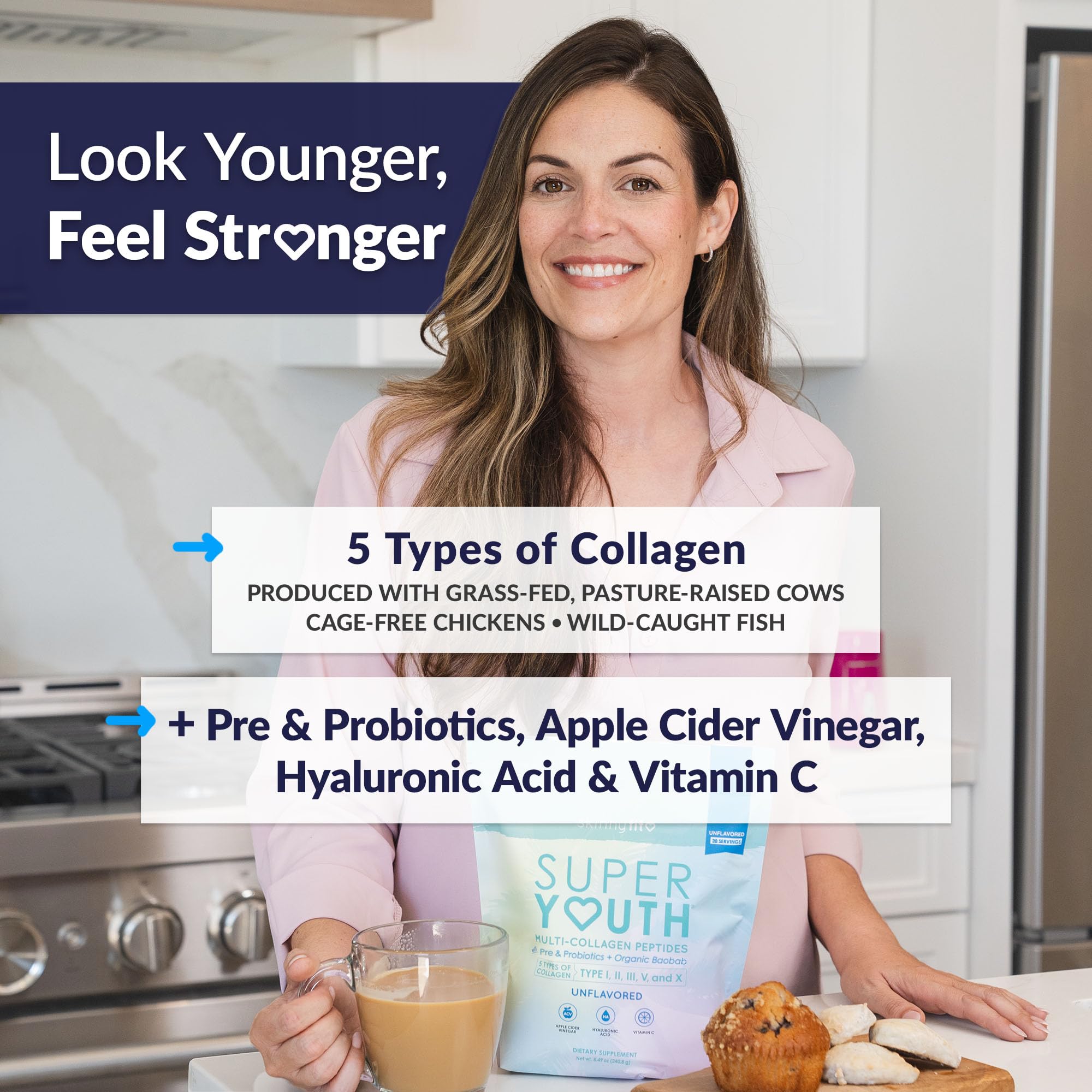 SkinnyFit probióticos y prebióticos para apoyo digestivo diario y bienestar intestinal.