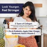 SkinnyFit Super Youth etiqueta detalle, información clara de ingredientes y beneficios.