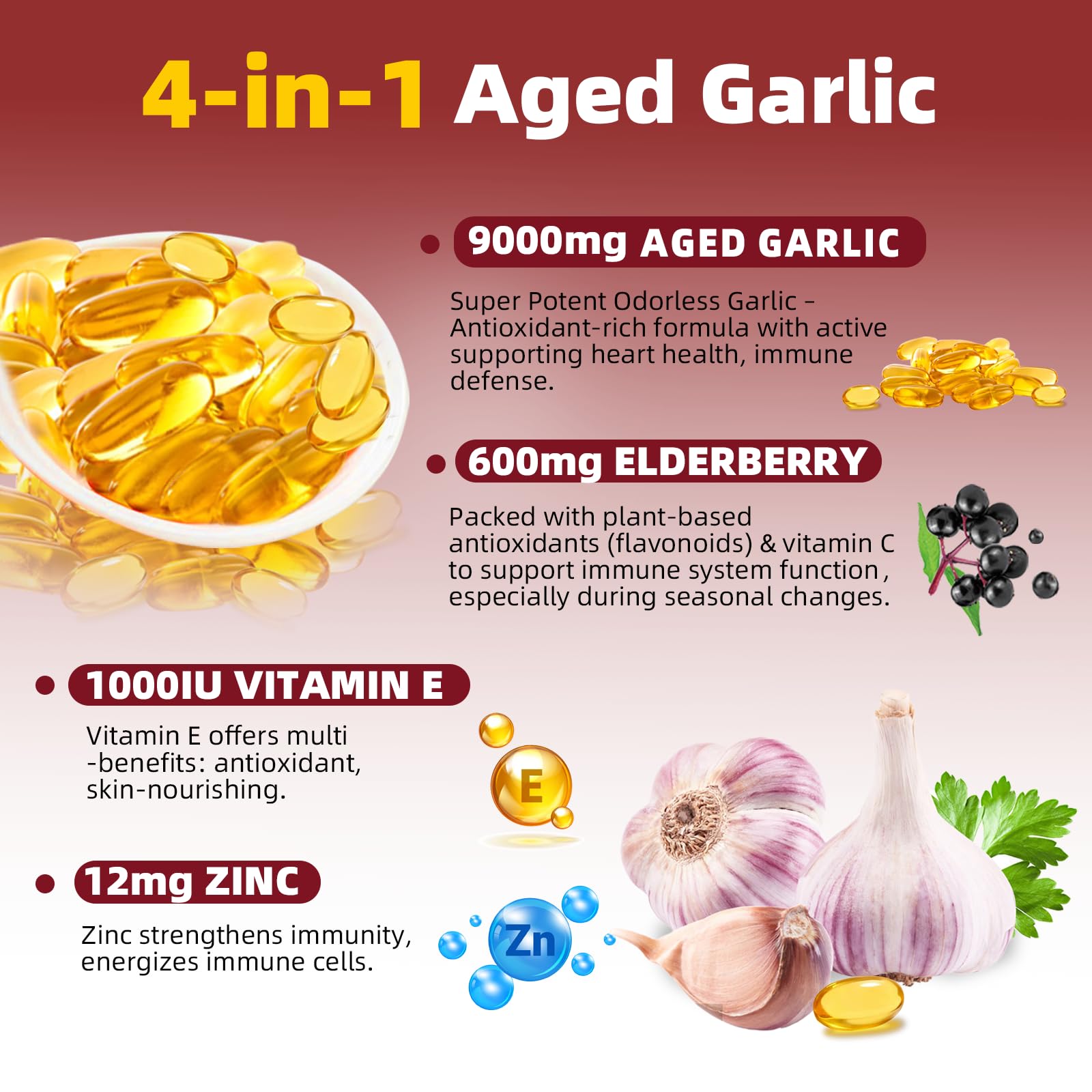 Skiseoy Vitamina E Zinc cápsula nutrientes esenciales