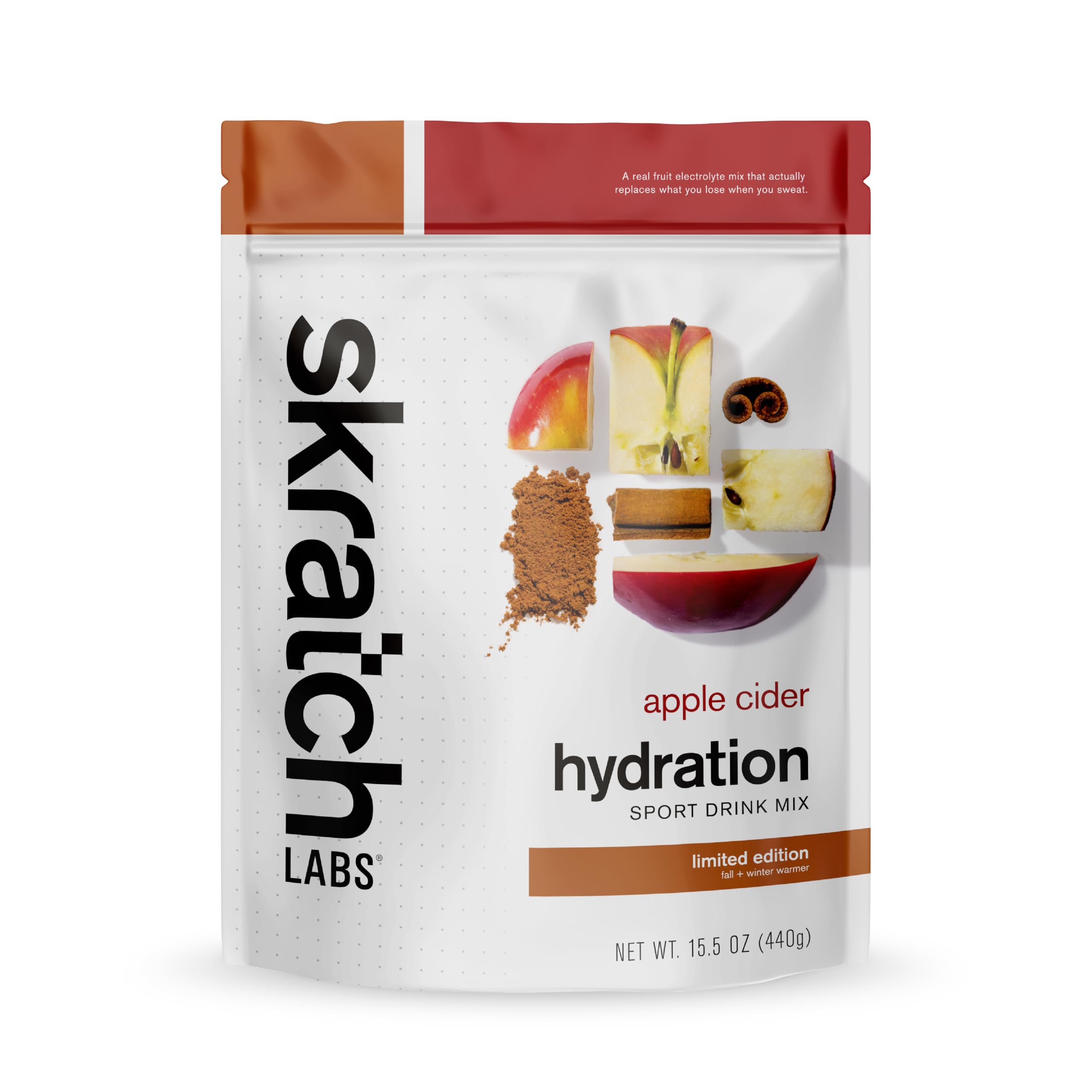 Skratch Labs Hydration en bote con sidra de manzana, opción vegana para entrenar.