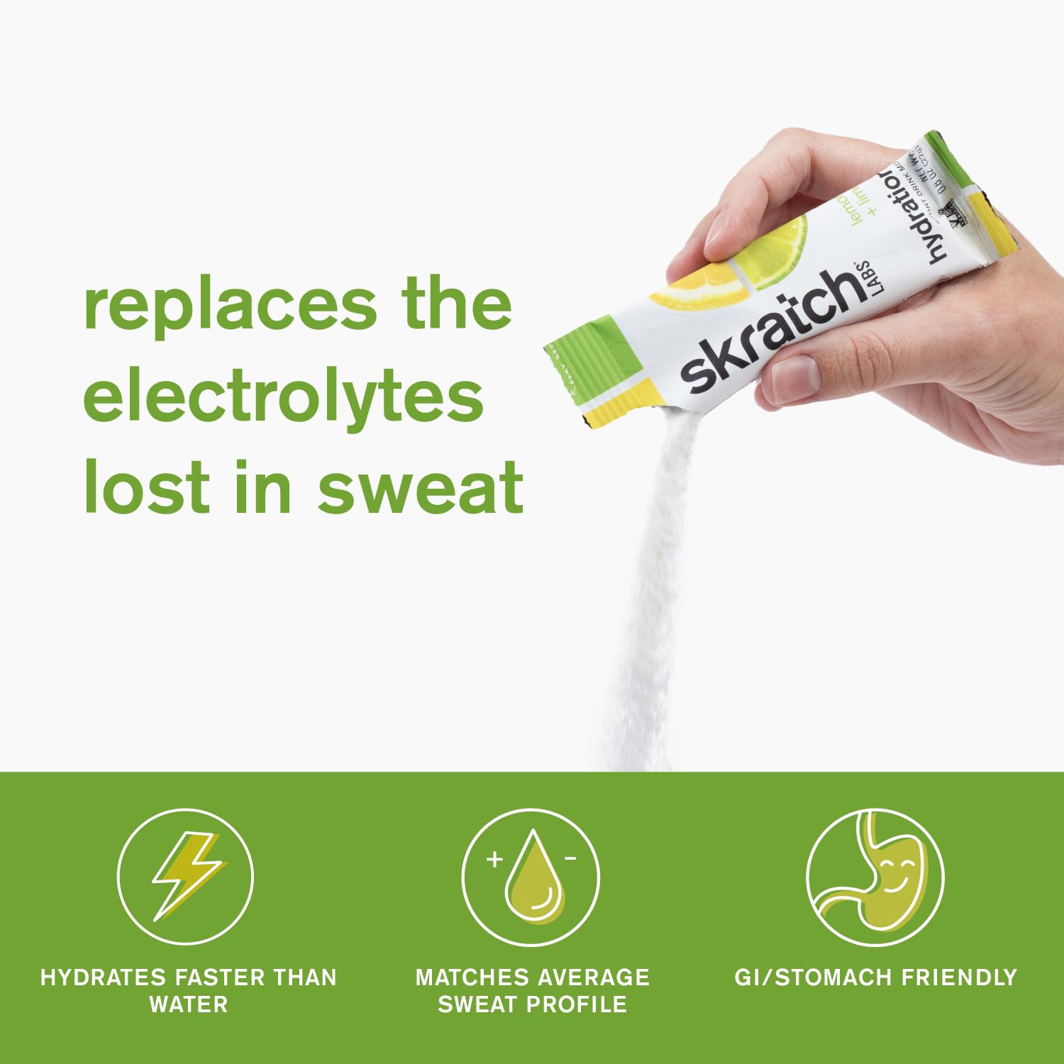 Skratch Labs paquetes de hidratación sabor naranja para uso durante el entrenamiento