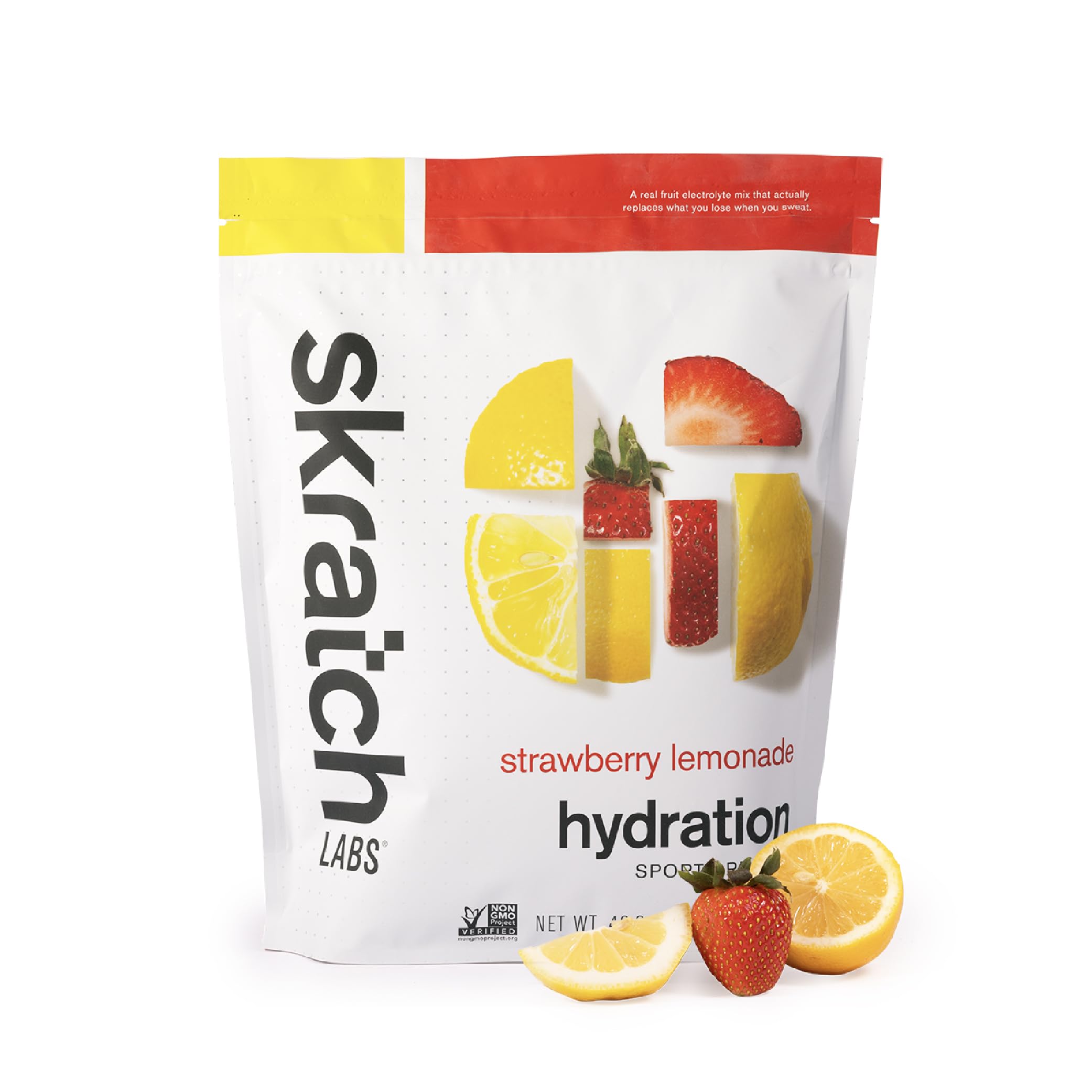 Skratch Labs Hidratación: polvo de fruta fresa limón para hidratación rápida durante entrenamientos.