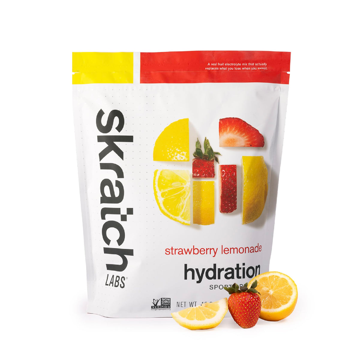 Skratch Labs Hidratación: polvo de fruta fresa limón para hidratación rápida durante entrenamientos.