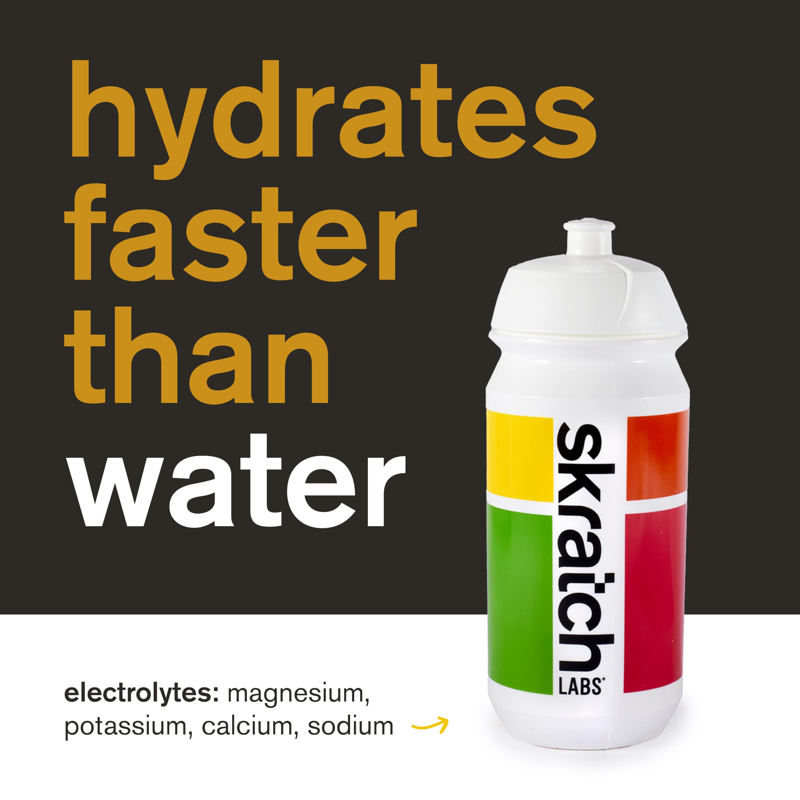Atleta corriendo con Skratch Labs hidrata durante la sesión