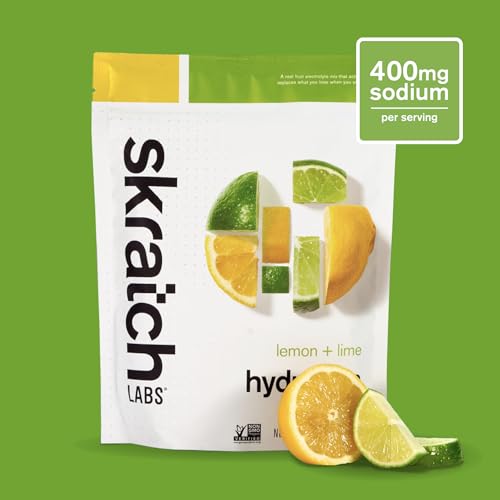 Skratch Labs Hidratación sabor Limón y Lima, close-up refrescante para entrenamientos.