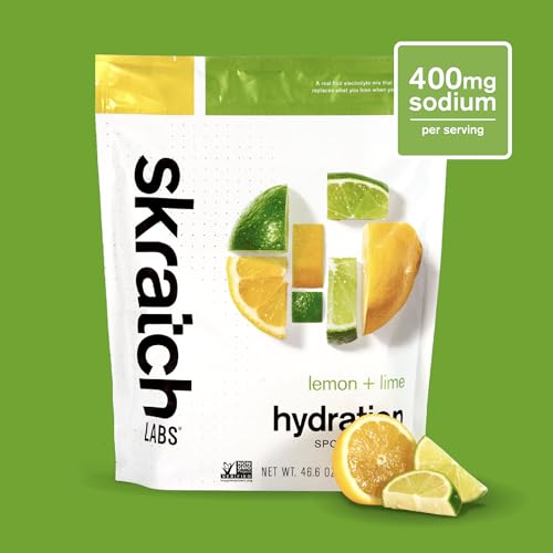 Skratch Labs Hidratación en vaso de agua limón-lima para entrenamiento
