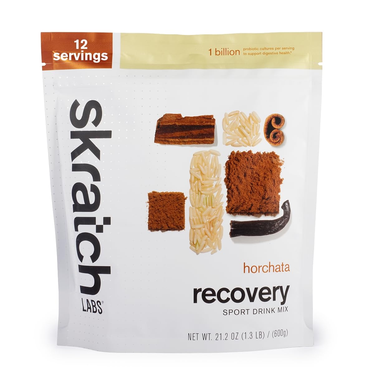 Skratch Labs Horchata recuperacion para posentrenamiento en botella.