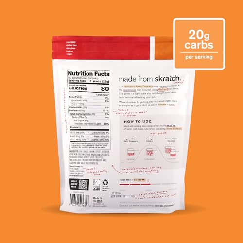 Ingredientes reales y sin colorantes artificiales de Skratch Labs para una hidratación limpia