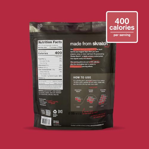 Mezcla de frambuesa de Skratch Labs en agua para entrenamiento