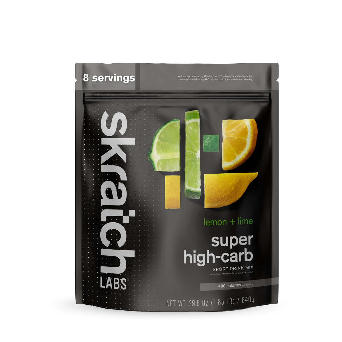 Skratch Labs polvo hidratación alto-carbos sabor limón-lima para energía sostenida.