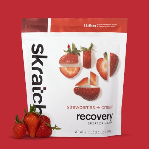 Skratch Labs bebida de recuperación chocolate en vaso, favorece la reposición rápida de energía