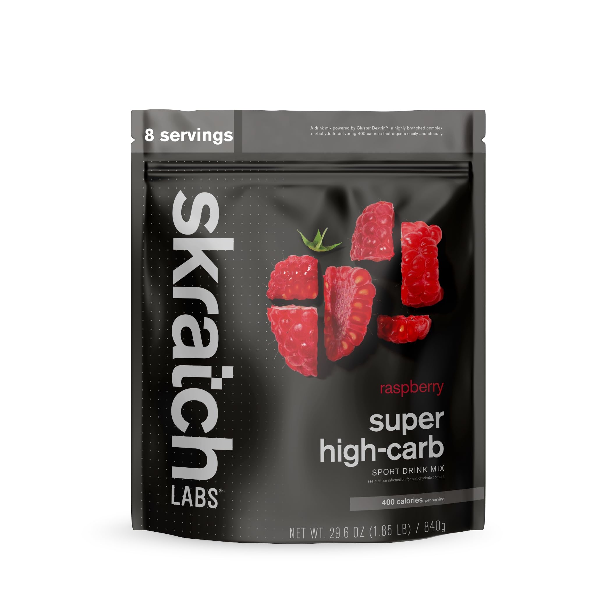 Skratch Labs Super High-Carb Hydration en pote de frambuesa para energía sostenida