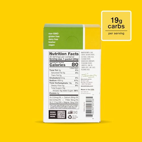 Textura de fruta real en la bebida Skratch Labs