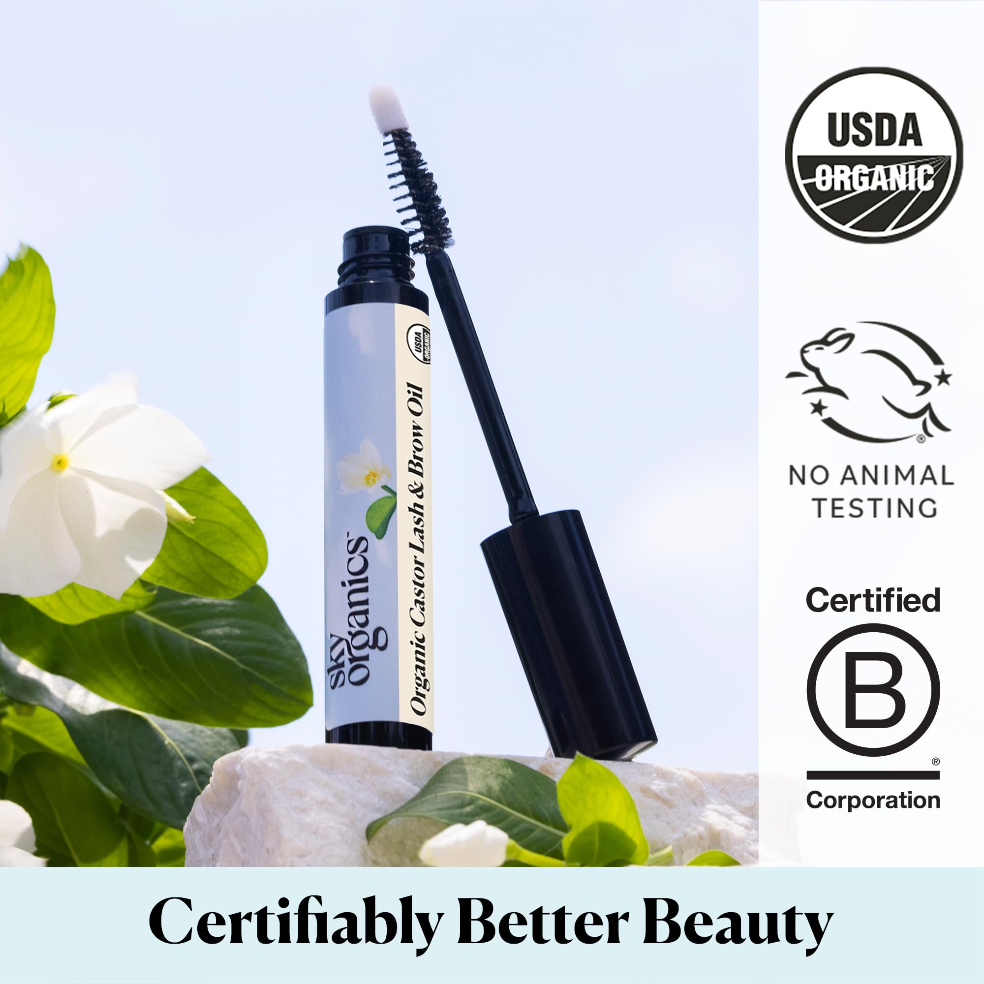 Aplicador Sky Organics para serum de pestañas y cejas