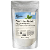 Sky Organics polvo de óxido de zinc 473 ml, envase reutilizable para cosmética casera.