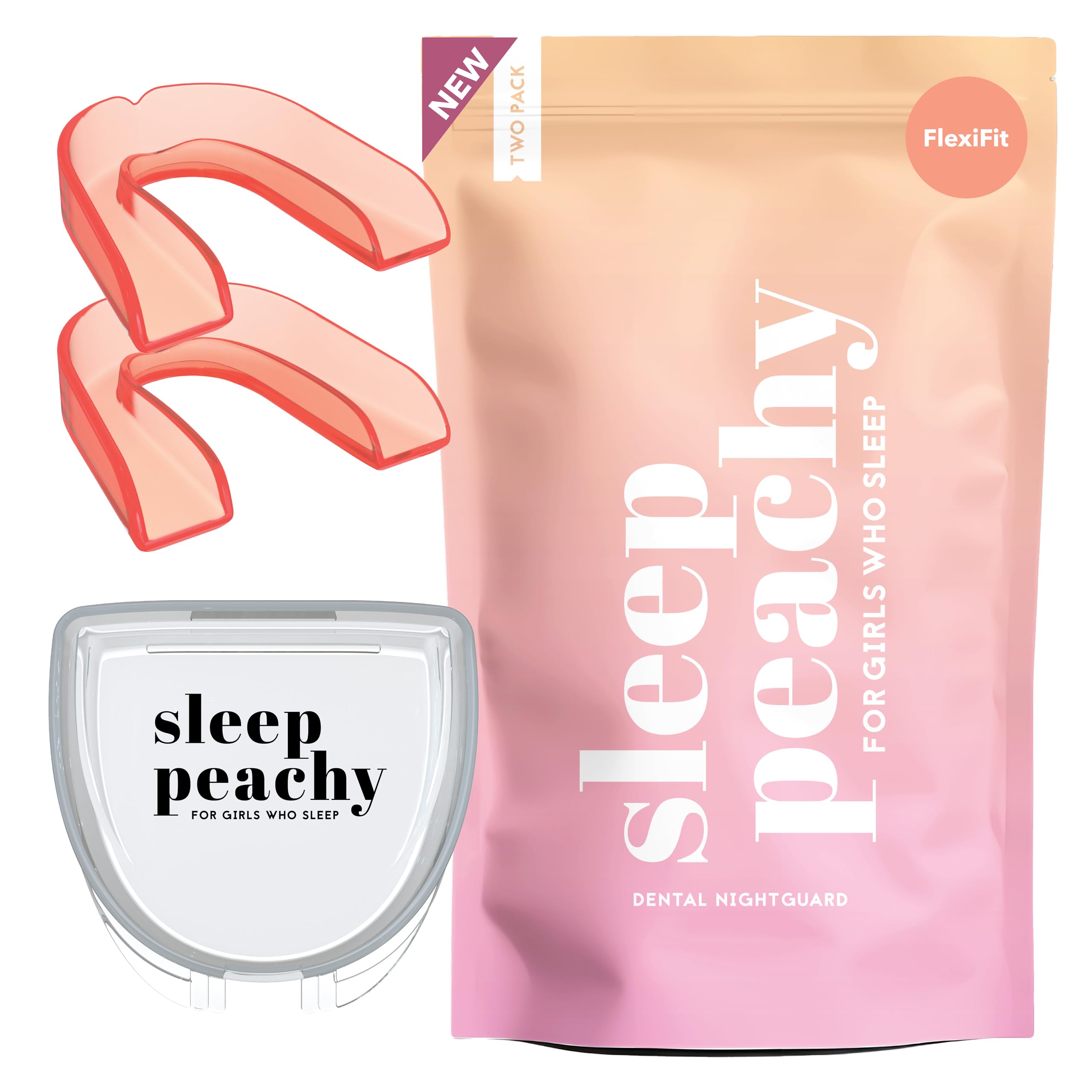 Sleep Peachy FlexiFit protector nocturno de dos piezas para dormir sin bruxismo.
