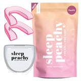Sleep Peachy FlexiFit protector nocturno rosado para dientes, dos piezas.