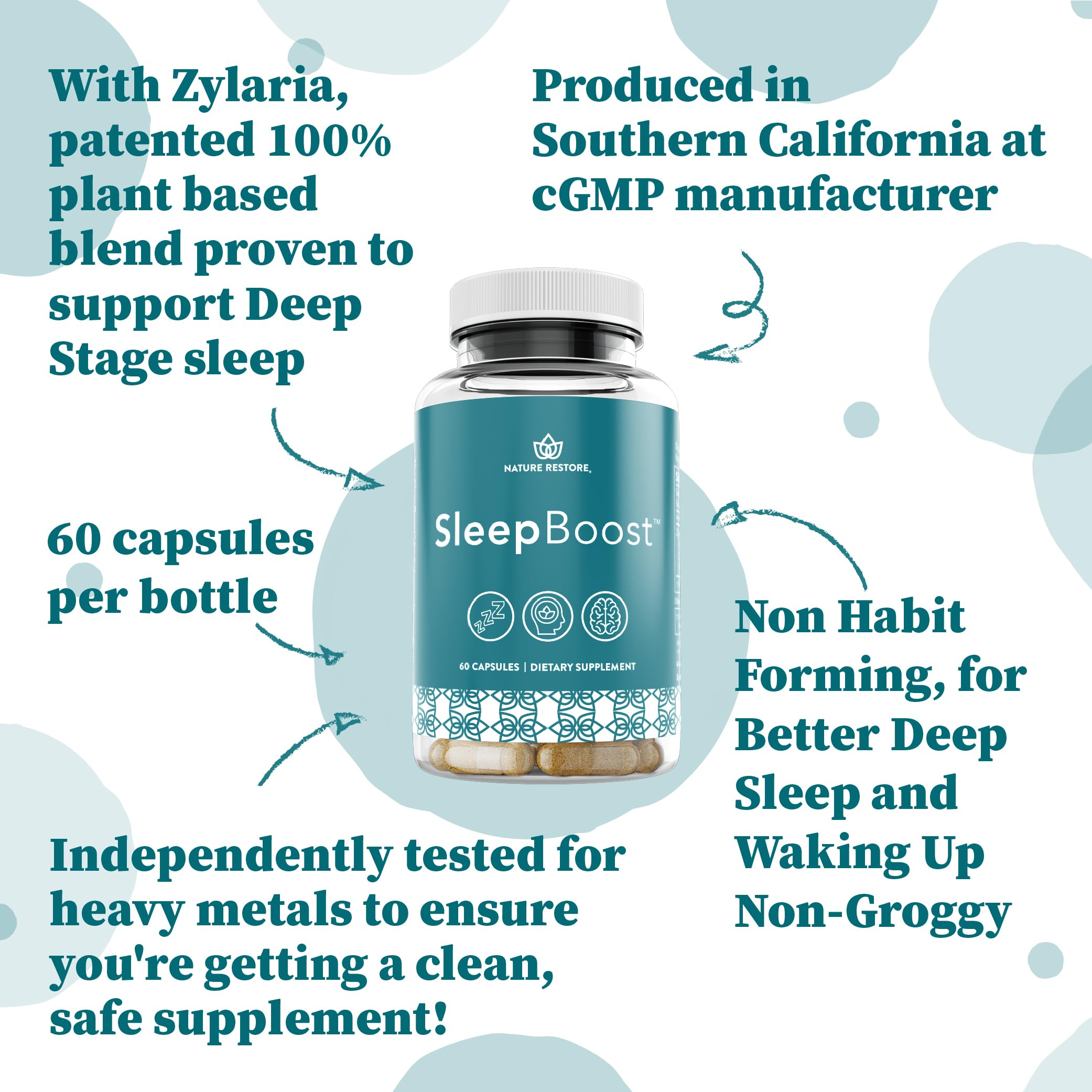Etiqueta SleepBoost: información de beneficios y uso recomendado