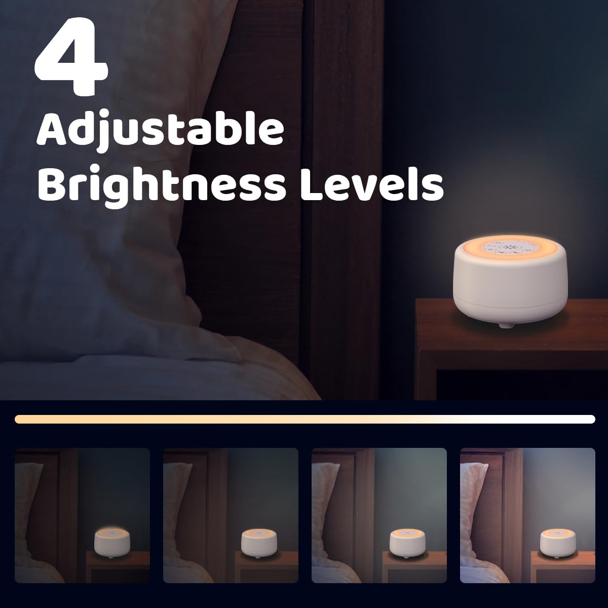 Sleepbox, luz nocturna de 10 colores para confort visual.