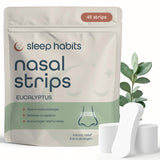 Sleep Habits tiras nasales 45pc en empaque, listas para mejorar la respiración nocturna