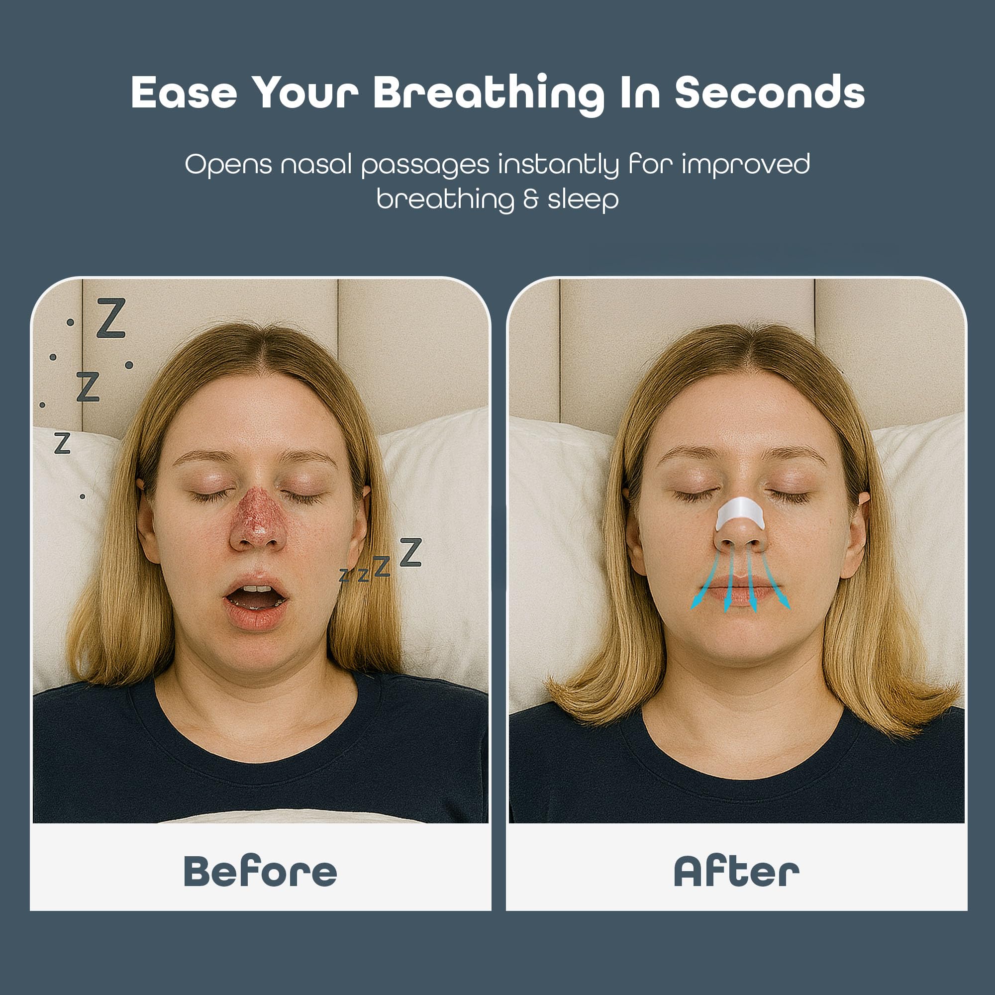 Sleep Habits uso diario cómodo con tiras nasales sin fragancia
