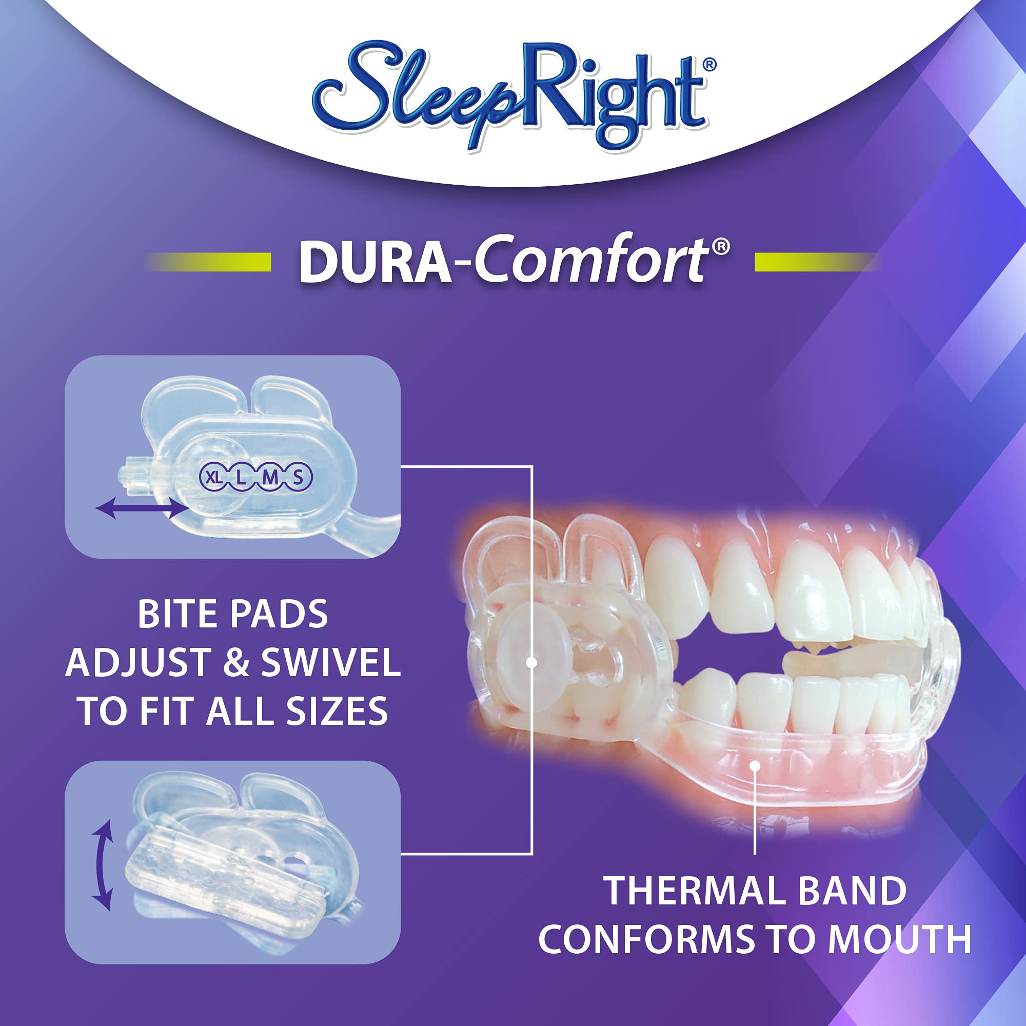 Uso nocturno: SleepRight para dormir con ajuste cómodo.