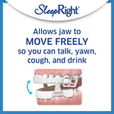 SleepRight Snore Aid destaca las aletas duales para un avance mandibular cómodo