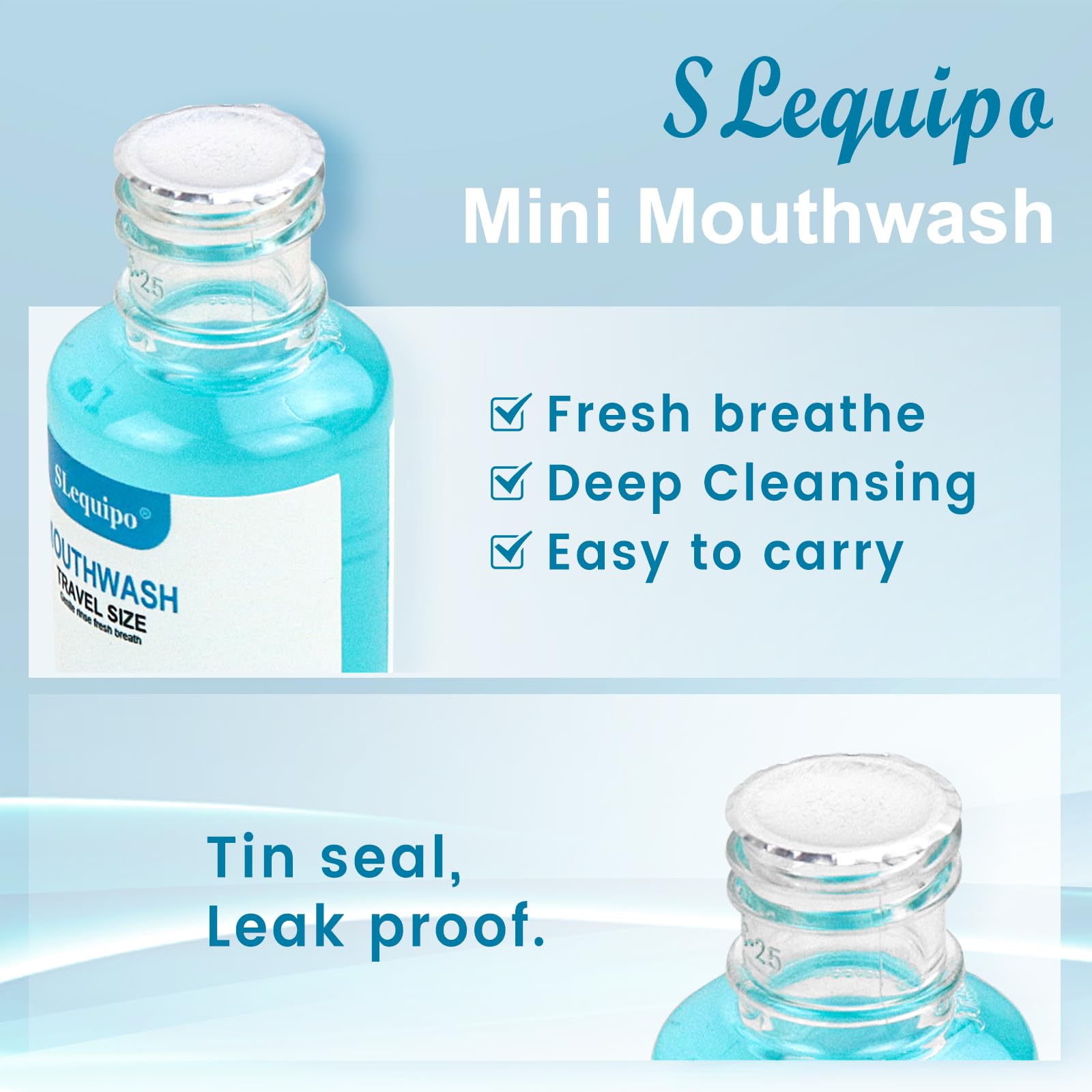 SLequipo enjuague bucal sin alcohol, mentolado suave para boca sensible