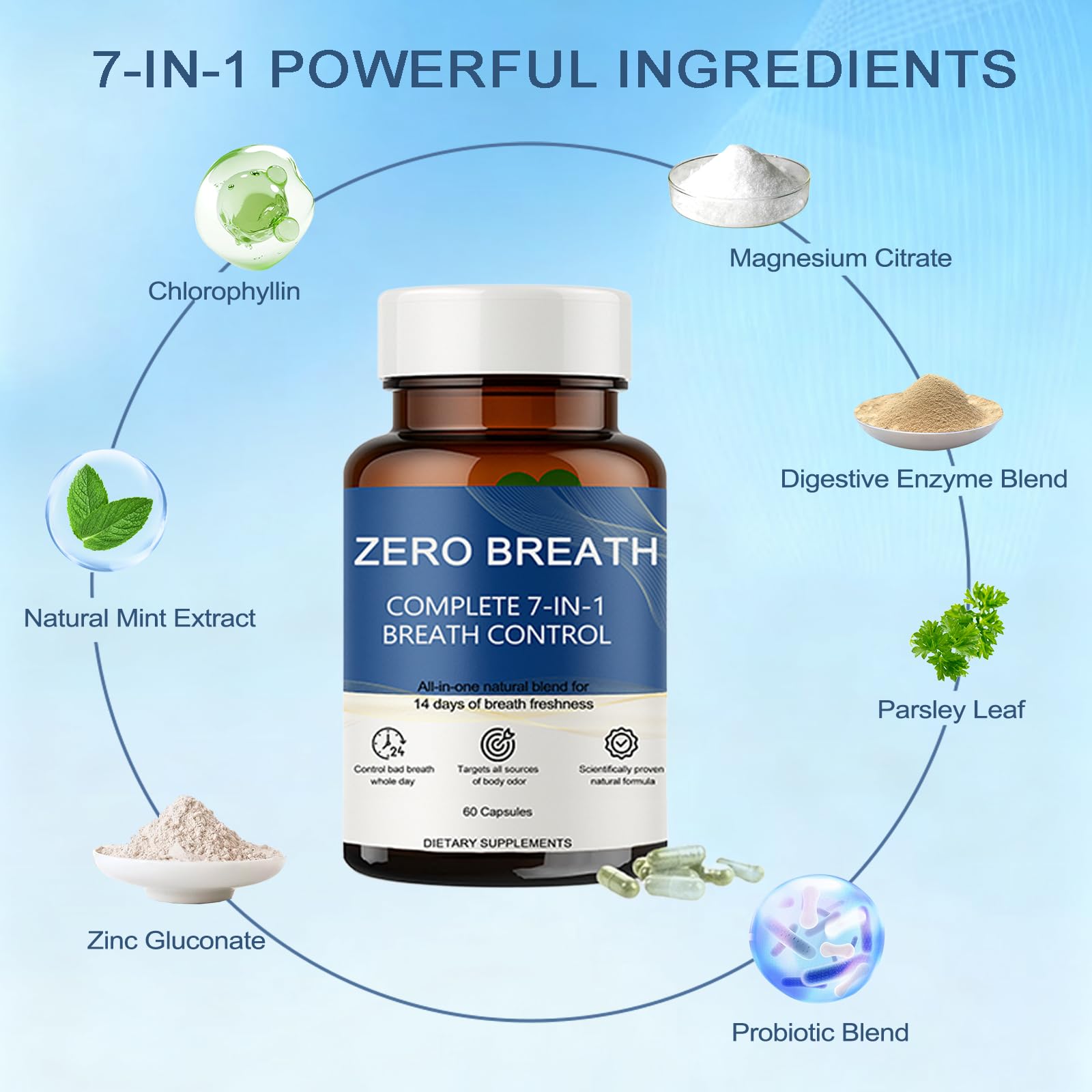 Extracto de menta visible en Slifthistle Zero Breath para aroma ligero.