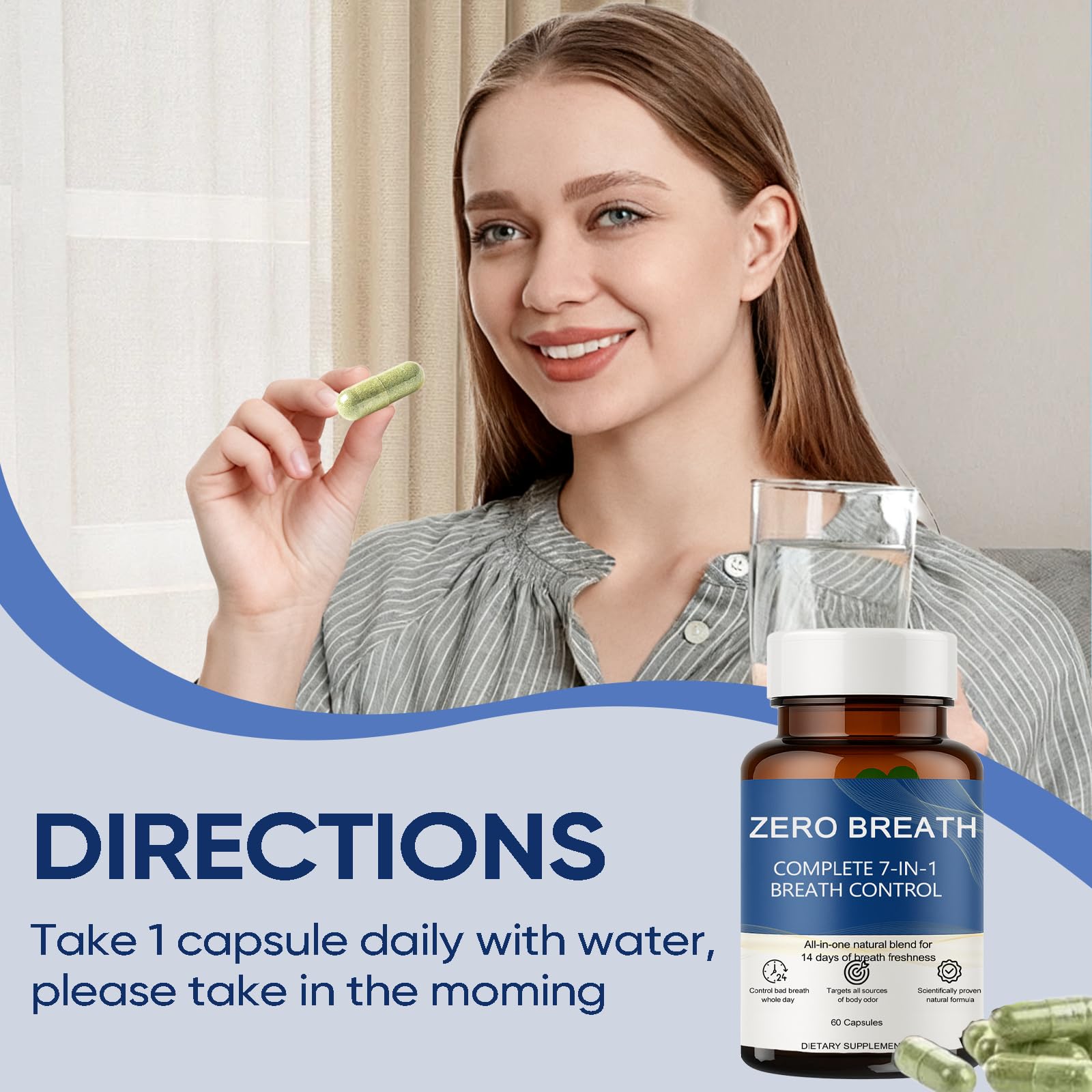 Zinc gluconato en Slifthistle Zero Breath, ingrediente de uso diario.