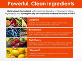 SlimCentric ingredientes naturales con vitamina C y resveratrol para bienestar general.