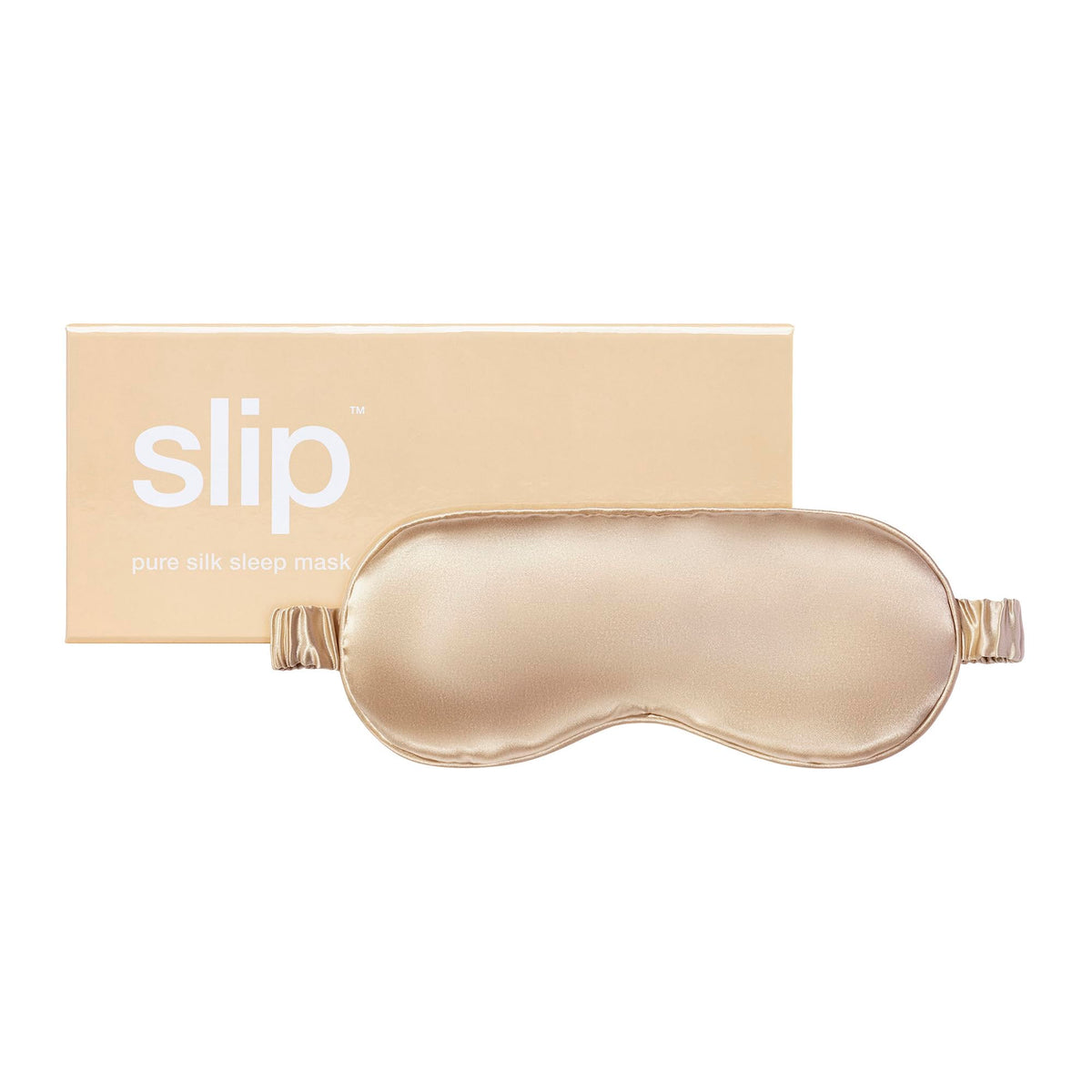 SLIP mascarilla para dormir Caramel de seda 22 momme para descanso suave y oscuro.
