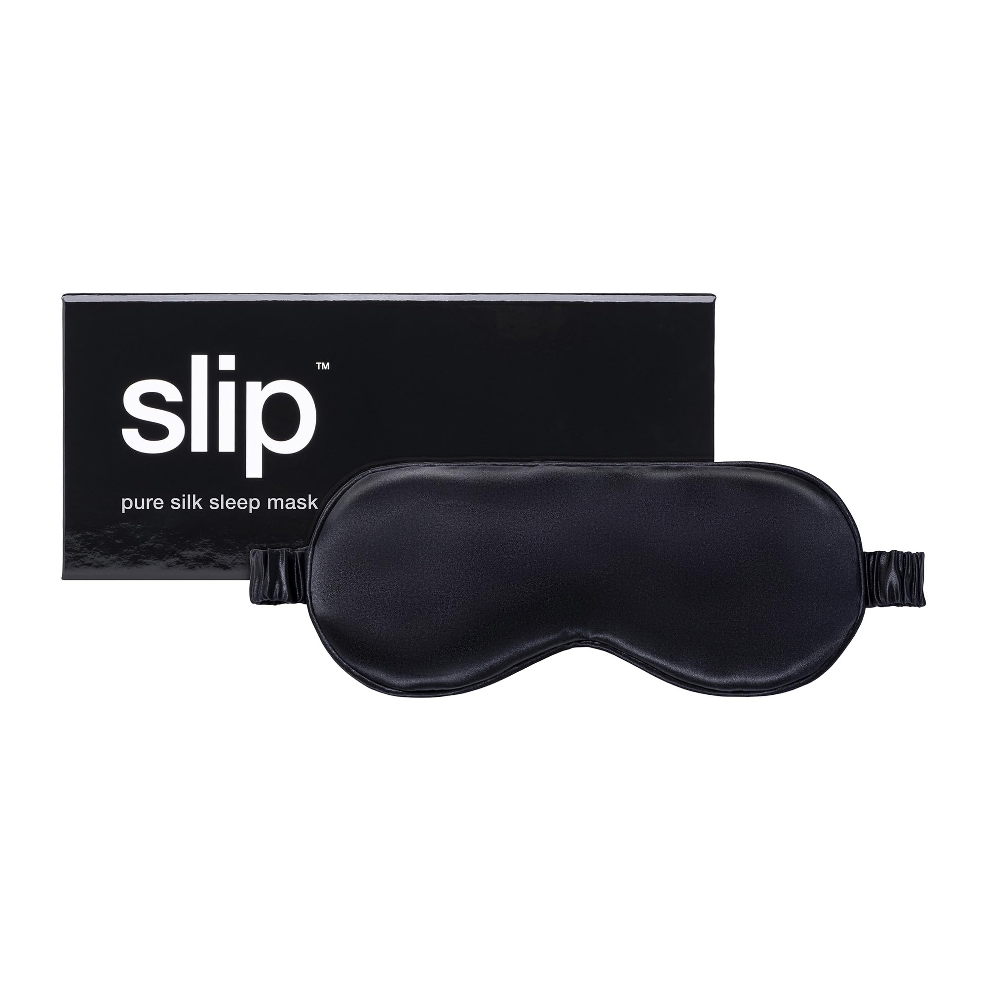 SLIP mascarilla dormir seda negro para descanso profundo y suave