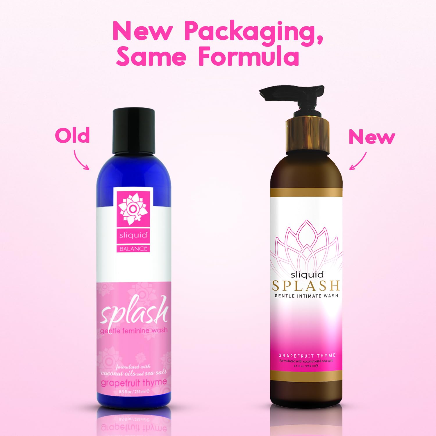 Balance Splash pomelo-tomillo etiqueta-fragancia: fórmula suave para rutina diaria sin irritación.