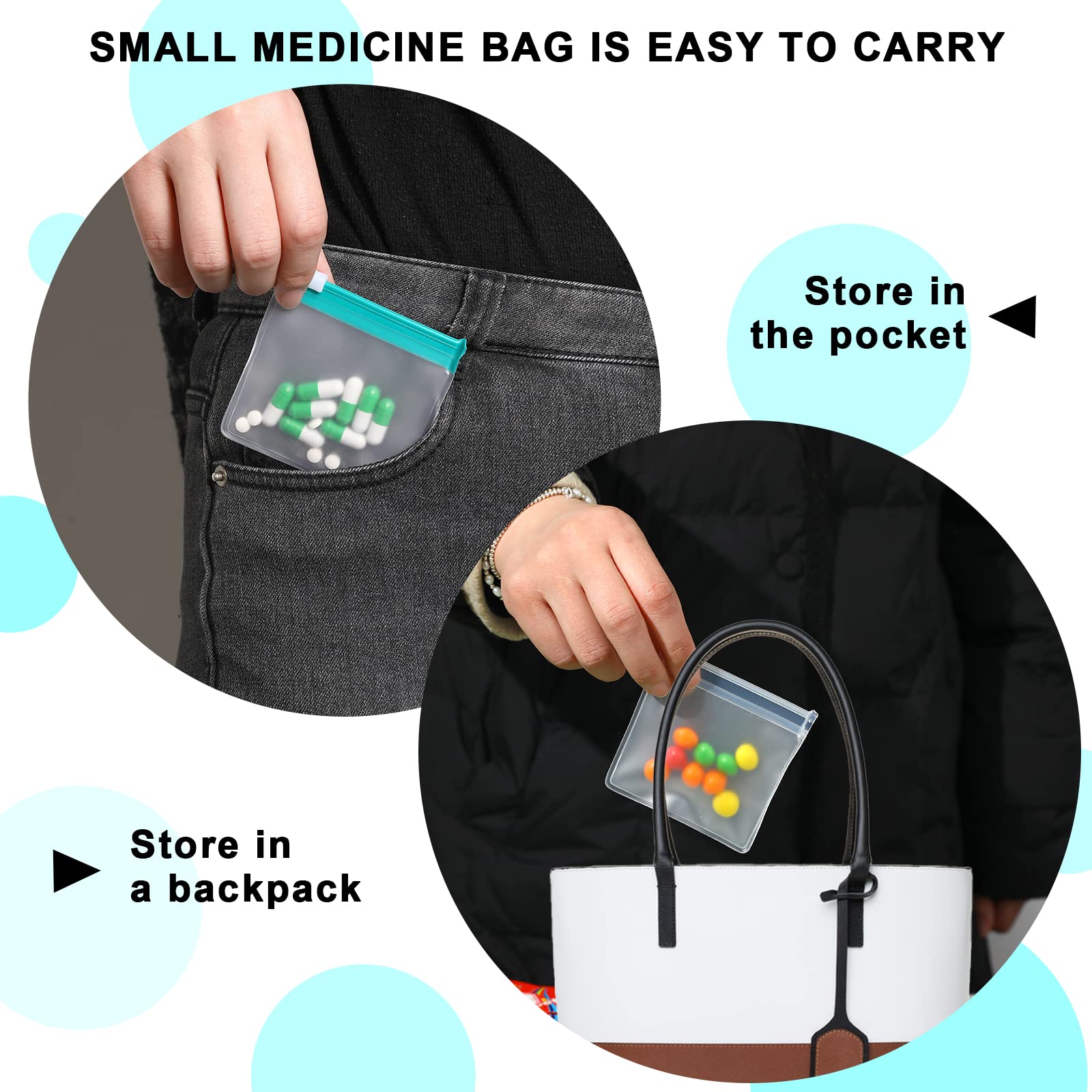 Set de 12 bolsas Sliverdew para pastillas, almacenamiento práctico y reutilizable.