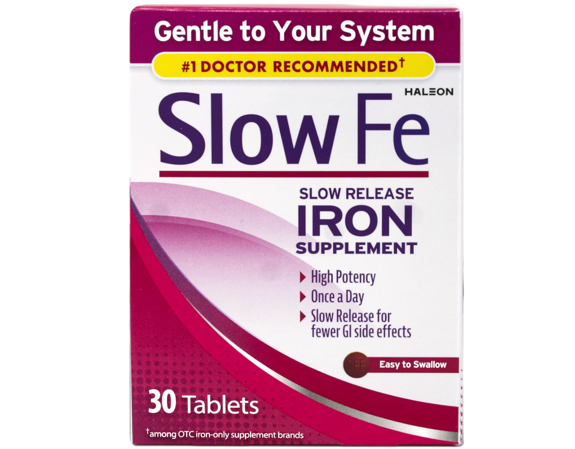 Slow Fe: 45 mg de hierro elemental por tableta para suministro estable