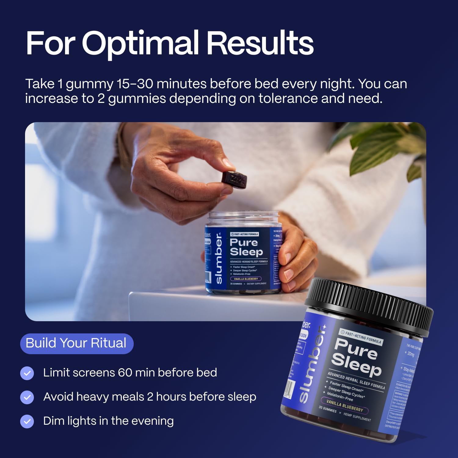 Producto certificado por terceros para calidad y transparencia en Slumber Pure Sleep
