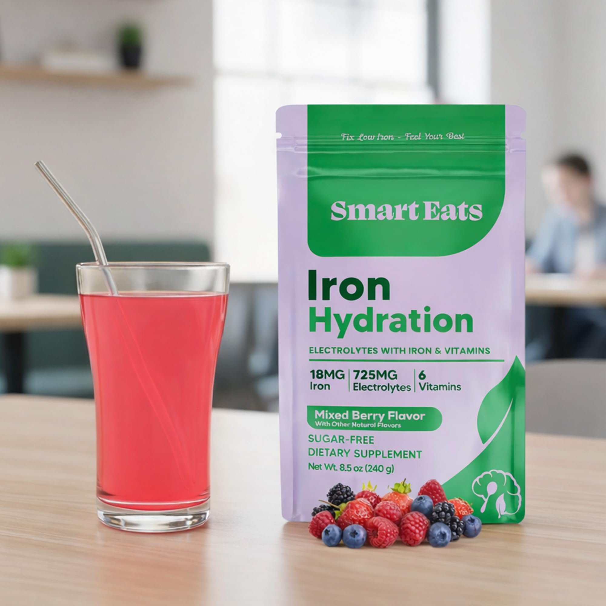 Smart Eats sin azúcar, bebida agradable y ligera.