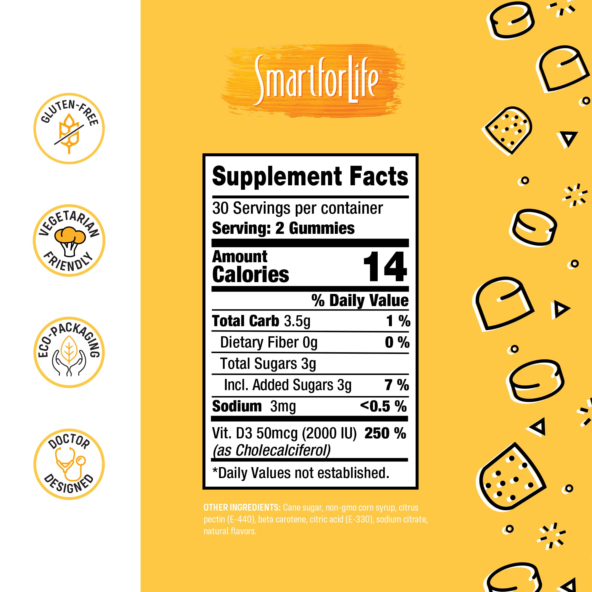 Envase de 60 gomitas Smart for Life Vitamina D3