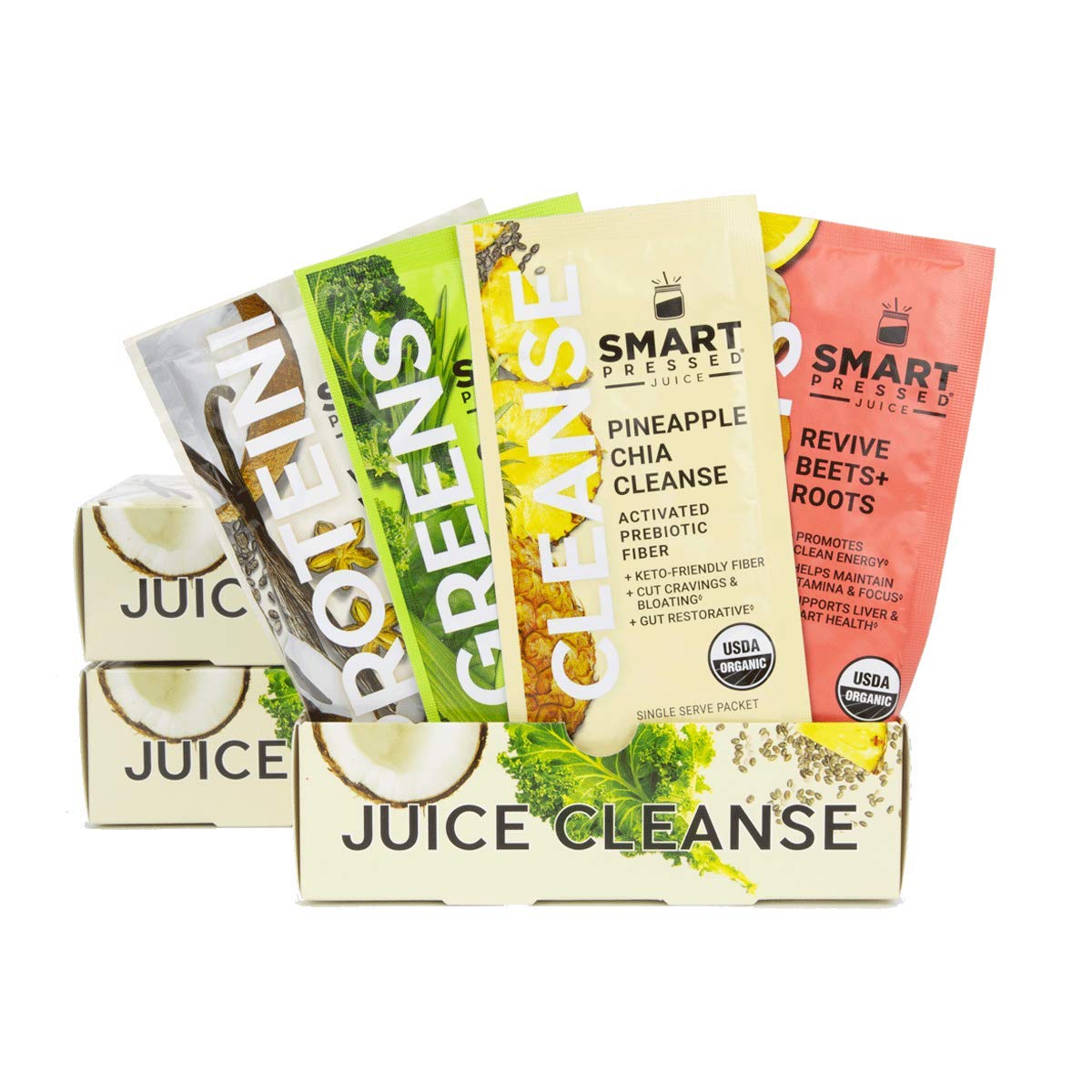 SMART Pressed Juice: botella prensada en frío para desintoxicación rápida.
