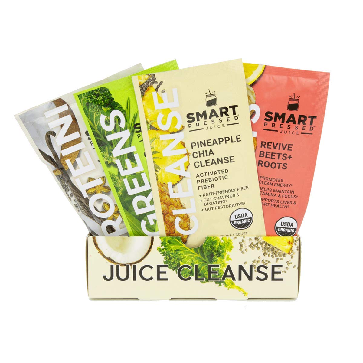 SMART Pressed Zumo, botella verde, ideal para empezar el día con energía limpia.