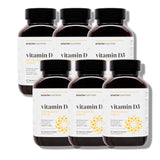SMARTERNUTRITION vitamina-d3-k2 cápsulas etiqueta, apoyo general para el bienestar diario.