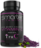 SmarterVitamins Smarter Raw botella de vitamina C de frutos enteros para uso diario.