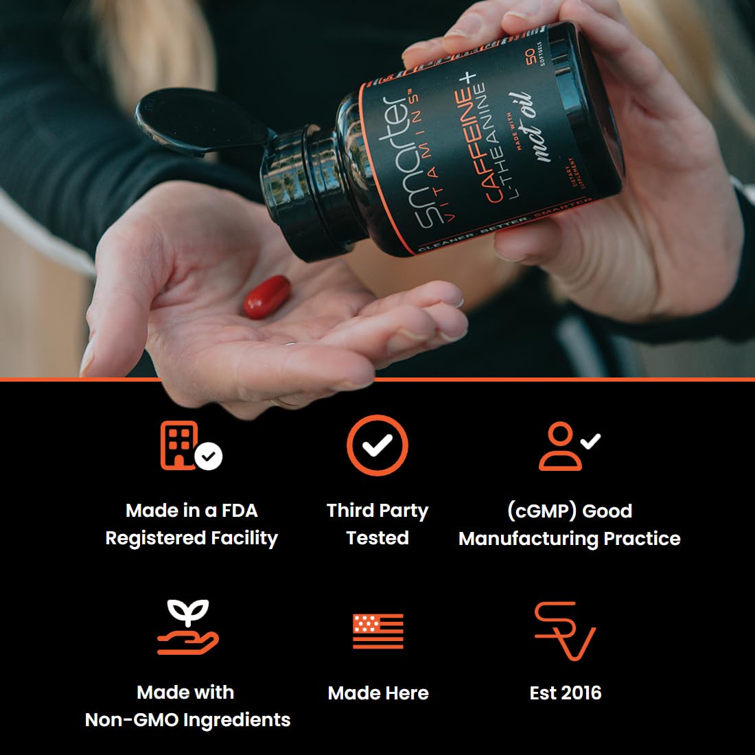 SmarterVitamins aceite MCT de coco dentro de las cápsulas para absorción suave