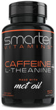 SmarterVitamins cafeína 200 mg en botella para energía sostenida en sesiones largas