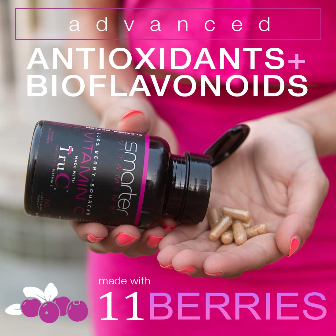 Mezcla TruC de 11 bayas SmarterVitamins para vitamina C de origen natural.